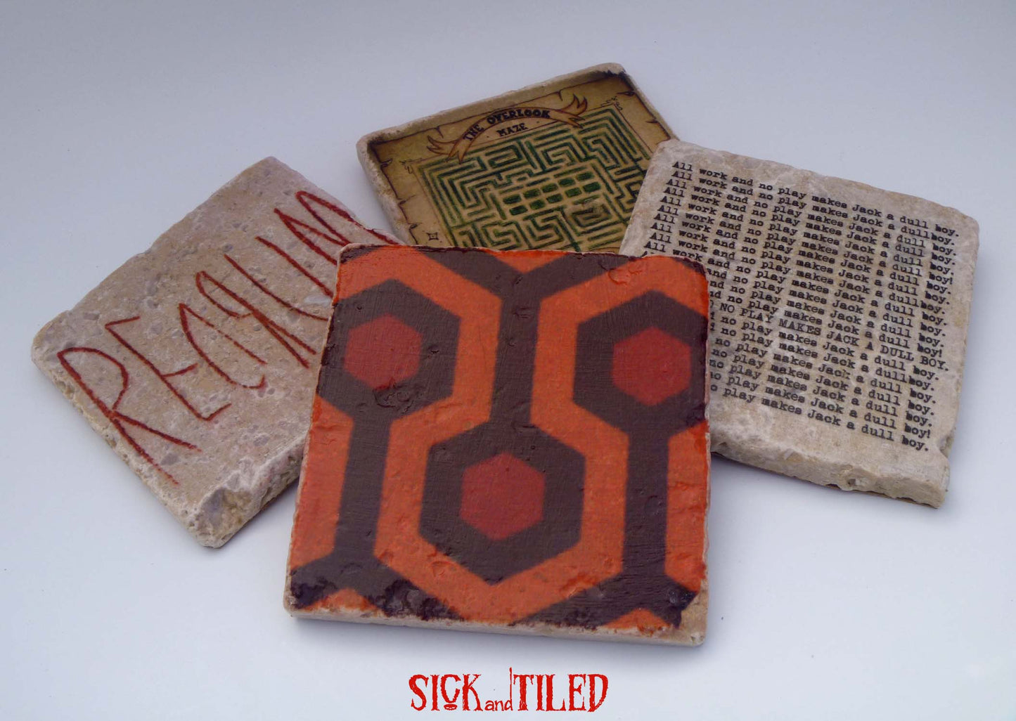 A Stay At The Overlook Tumbled Stone 4 Piece Drink Coaster Set The Shining
